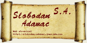 Slobodan Adamac vizit kartica